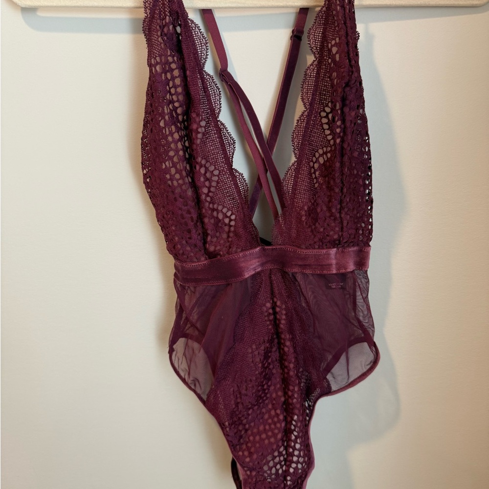 Victoria's Secret Deep Purple Lace Chemise